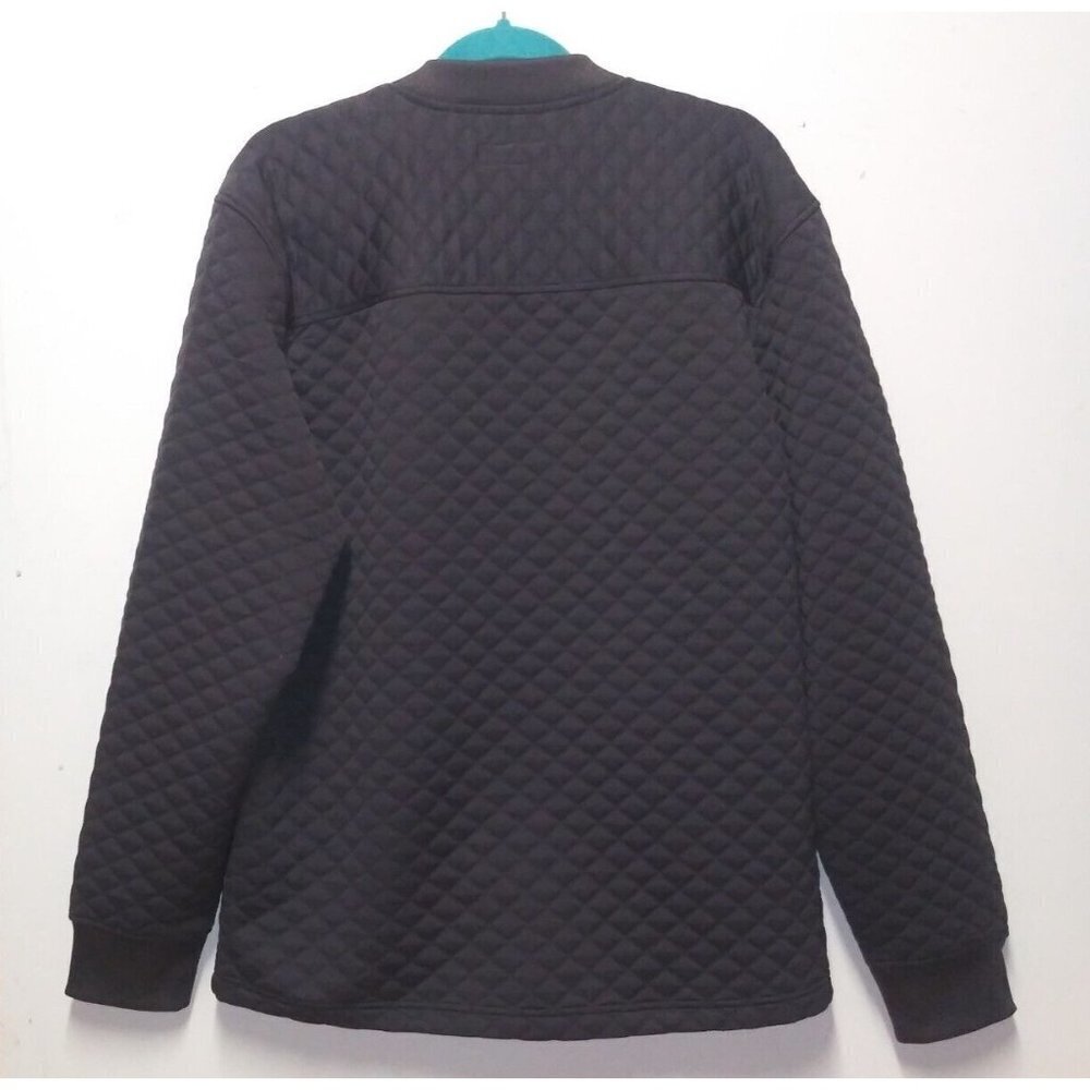 Bruno Milano Mens Jacket Full Zip quilted Sz L Charcoal Color long sleeve soft - Picture 2 of 10
